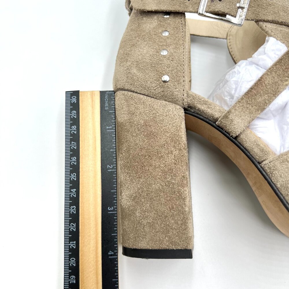 Navyboot Womens Size 38 EU Beige Greige Taupe Suede Leather Heels Shooties Shoes - Picture 11 of 11